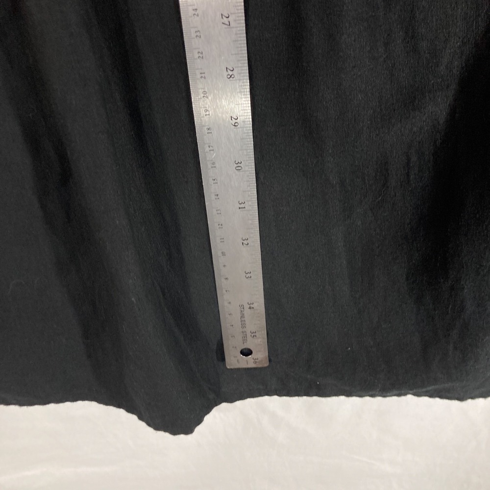 Sonoma Linen Pintucked Pleated Bib Pockets Little Black Mini Dress Womens 0X XL - Picture 7 of 11